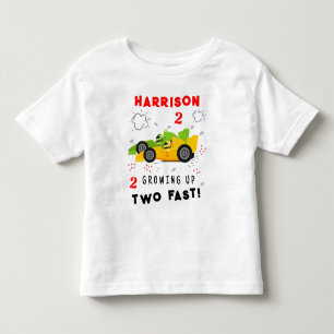Zwei schnelle 2. Geburtstagskinder wachsen auf Ren Kleinkind T-shirt