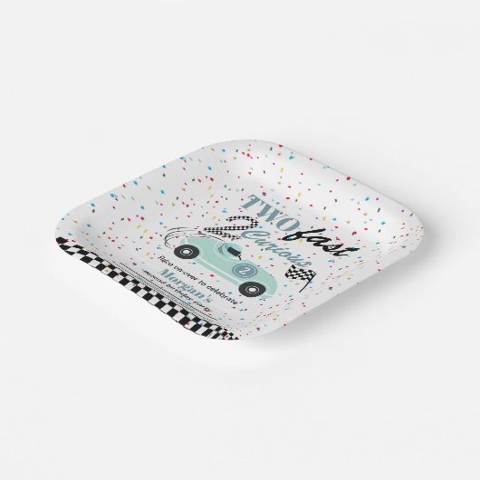 Zwei schnelle 2-merkwürdige blaue Sportwagen am zw Pappteller (Gewinkelt)