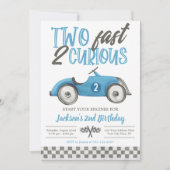 Zwei schnelle 2-tägige Einladung, Boy Racing Einladung (Vorderseite)