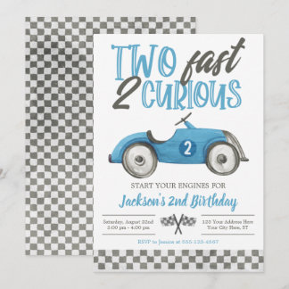 Zwei schnelle 2-tägige Einladung, Boy Racing Einladung