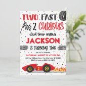 Zwei schnelle 2-tägige Einladung, Boy Racing Einladung (Stehend Vorderseite)