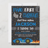 Zwei schnelle 2-tägige Einladung, Boy Racing Einladung (Vorderseite)