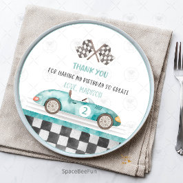 Zwei schnelle Auto Birthday Party Paper Teller