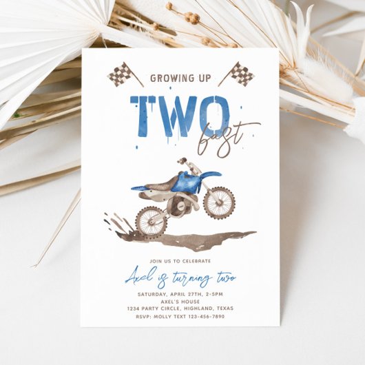 ZWEI Schnelle Bike Einladung Geburtstag