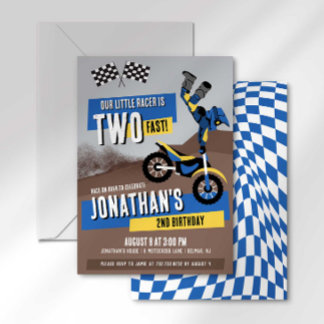 Zwei Schnelle Bike-Einladung zum Geburtstag Einladung
