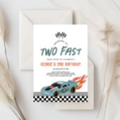 Zwei schnelle Birthday Hot Cars und Burning Wheels Einladung