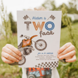 Zwei schnelle Dirt Bike-Einladung Einladung