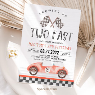 Zwei schnelle Einladung zum 2. Geburtstag Auto
