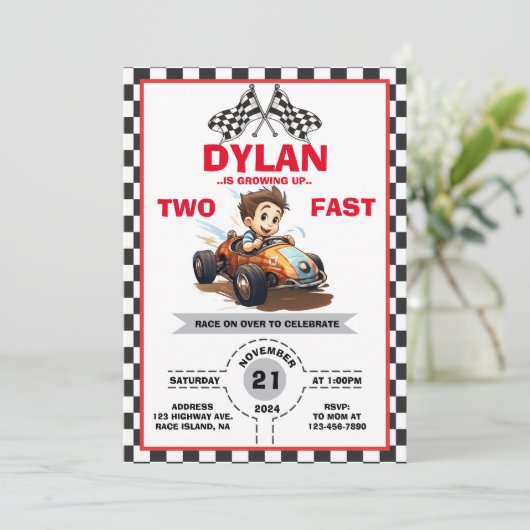 Zwei schnelle Einladungen (Stehend Vorderseite)