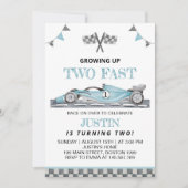 Zwei schnelle Einladungs-Racing-Auto wachsen Einladung (Vorderseite)