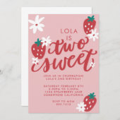 ZWEI SCHNELLE GEBURTSTAGsinvestition Einladung (Vorne/Hinten)