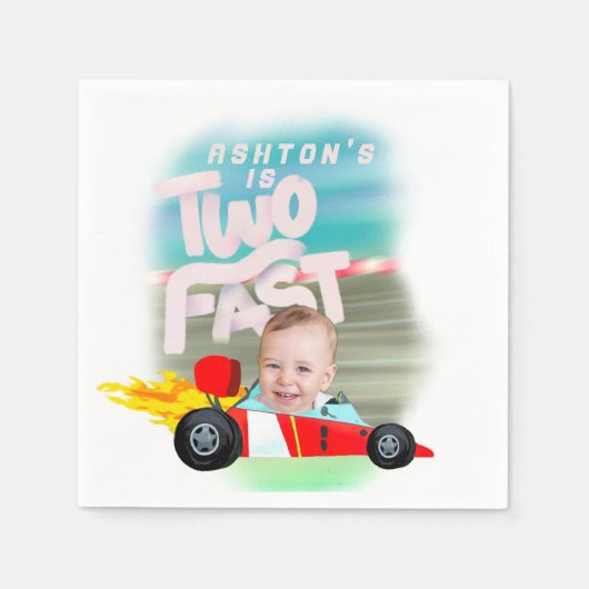 Zwei schnelle Geburtstagspartys Serviette (Vorderseite)