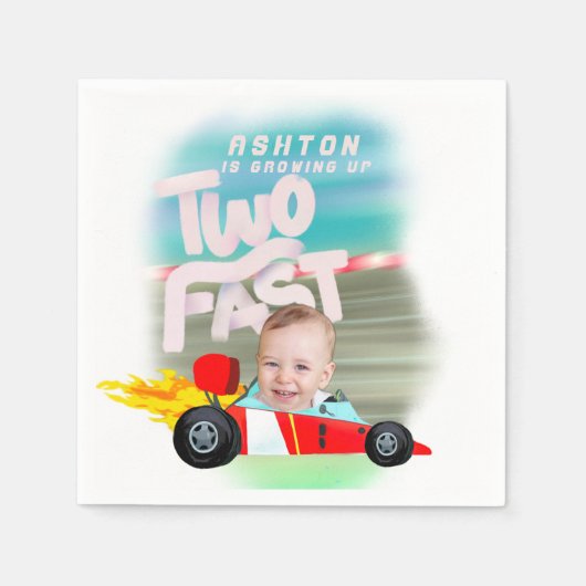 Zwei schnelle Geburtstagspartys Serviette (Vorderseite)