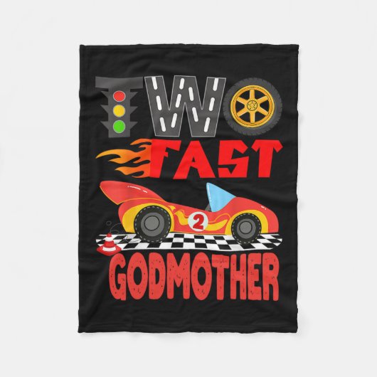 Zwei schnelle Godmutterpit Crew Racing Car Family Fleecedecke (Vorderseite)