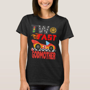 Zwei schnelle Godmutterpit Crew Racing Car Family T-Shirt