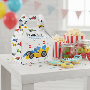 Zwei schnelle Kinder zum 2. Geburtstag Rennwagen N Geschenkschachtel