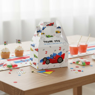 Zwei schnelle Kinder zum 2. Geburtstag Rennwagen N Geschenkschachtel