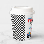 Zwei schnelle Monster LKW 2. Geburtstag Pappbecher (Rechts)