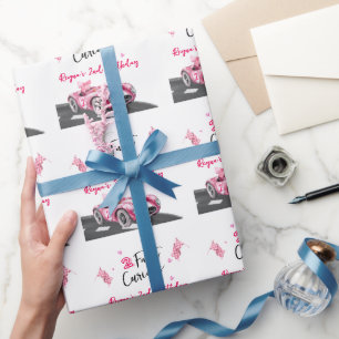 Zwei schnelle neugierige Geburtstag Geschenkpapier