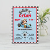 Zwei schnelle Niedliche Einladung (Stehend Vorderseite)