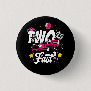 Zwei schnelle Oldtimer-Geburtstags-Thema 2. Geburt Button