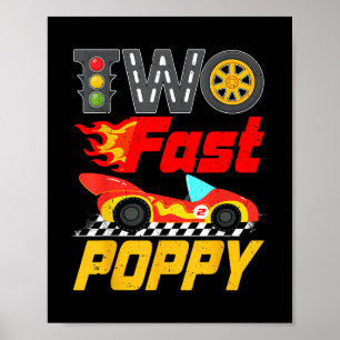 Zwei schnelle Poppy Pit Crew Racing Car Family Geb Poster