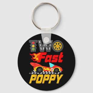 Zwei schnelle Poppy Pit Crew Racing Car Family Geb Schlüsselanhänger