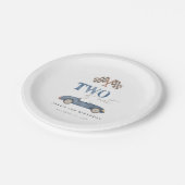 ZWEI SCHNELLE Race Car Pappteller (Schrägansicht)