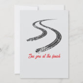 Zwei schnelle Red Race Car 2. Geburtstag Einladung (Rückseite)