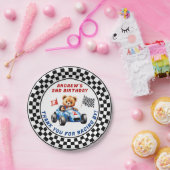 Zwei schnelle Rennwagen am 2. Geburtstag Pappteller (Party)