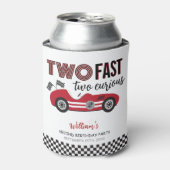 Zwei schnelle Rennwagen am zweiten Geburtstag Dosenkühler (Kanne Vorderseite)