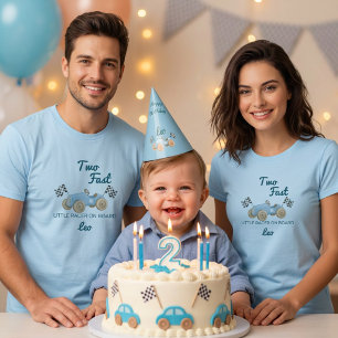 Zwei schnelle Rennwagen Mama 2. Geburtstag Pit-Cre T-Shirt