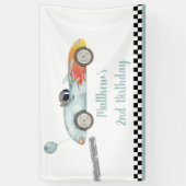 Zwei schnelle Rennwagen zum Geburtstag Banner (Vertikal)