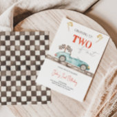 Zwei schnelle Rennwagen zum Geburtstag Einladung