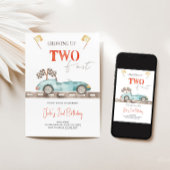 Zwei schnelle Rennwagen zum Geburtstag Einladung