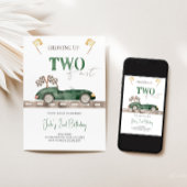 Zwei schnelle Rennwagen zum Geburtstag Einladung