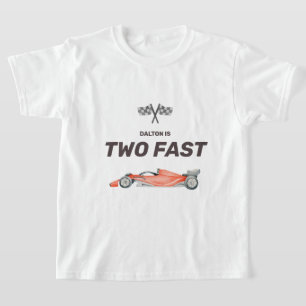 Zwei schnelle Rennwagen zweiter Geburtstag T - Shi T-Shirt