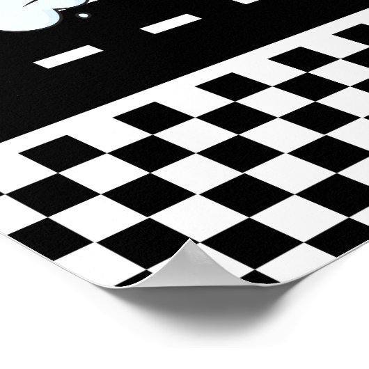 Zwei schnelle Retrokaros Kindergeburt FUELING Poster (Ecke)