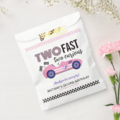 Zwei schnelle, rosa Rennwagen am zweiten Geburtsta Geschenktütchen (Versiegelt)