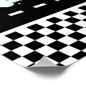 Zwei schnelle rote Rennwagen Geburtstagsgeschenke  Poster (Ecke)