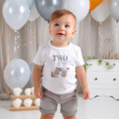 ZWEI Schnelle, trockene Blaue Monster Truck Geburt Kleinkind T-shirt