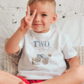 ZWEI Schnelle, trockene Blaue Monster Truck Geburt Kleinkind T-shirt