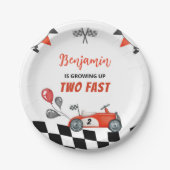 Zwei schnelle, Vintage Geburtstagspulver wachsen Pappteller (Vorderseite)