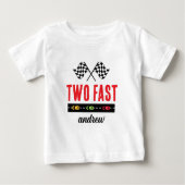 Zwei schnelle, weiße Rennwagen Baby T-shirt (Vorderseite)