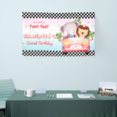 Zwei schnelle Wildtier Dschungel Race Auto 2. HBD Banner (Messeveranstaltung)