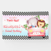 Zwei schnelle Wildtier Dschungel Race Auto 2. HBD Banner (Horizontal)