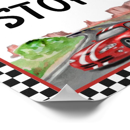 Zwei schnelle zwei kuriose Pit Stopp Poster (Ecke)