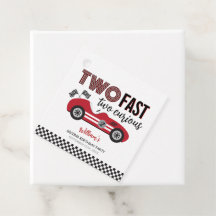 Zwei schnelle zwei kuriose Red Race Car Geburtstag