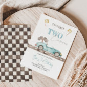 ZWEI schnelle zwei kuriose Rennwagen Einladung zum