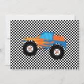 Zwei schnelles Monster-Foto zum Geburtstag wachsen Einladung (Rückseite)